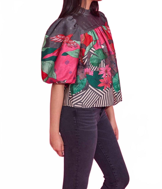 Alden Adair Mel Mock Neck Top Multi XSmall 3