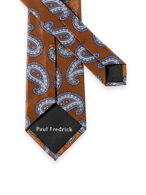 Paul Fredrick Paisley Woven Silk Tie Multi Regular 4