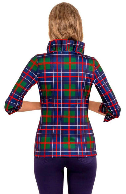 Scott Stand Up Ruffle Neck Top Multi 2X 3