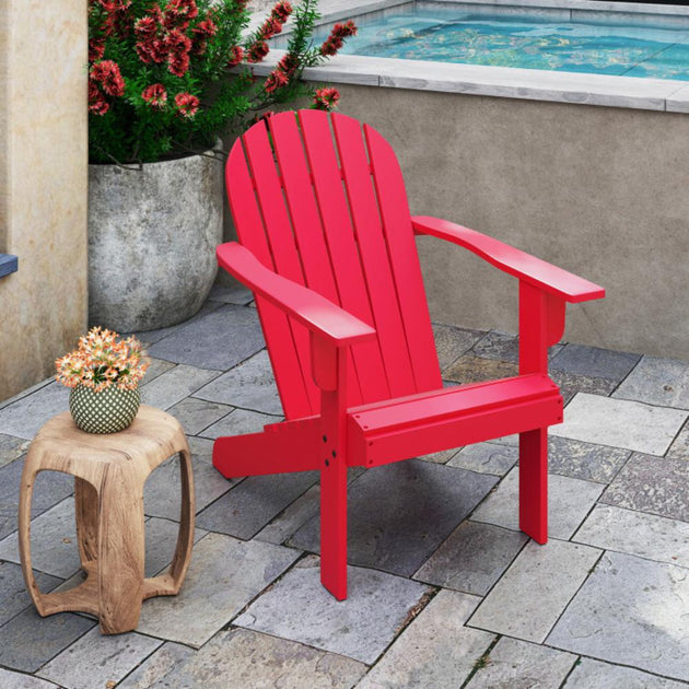 Hivvago Adirondack Chair Red 6