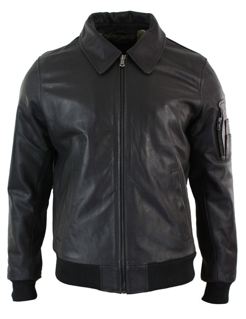 TruClothing Harrington MA1 Bomber Jacket Black Small 2