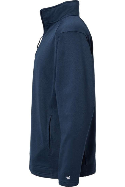 Badger Performance Fleece Quarter-Zip Pullover Blue Medium 4