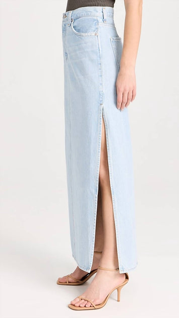 AGOLDE Astrid Slice Skirt Blue 28 4