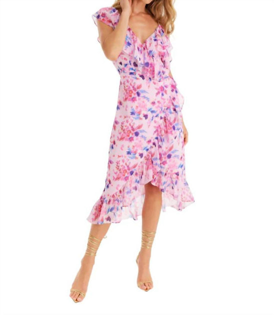 Allison New York Ophelia Wrap Dress Pink US 2 3