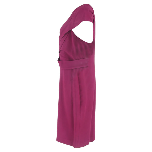 Roland Mouret Nepa Draped Midi Dress Purple UK 18 3