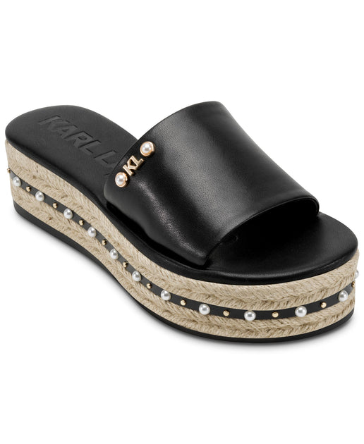 Karl Lagerfeld Kitrell Platform Slide Black US 8 2