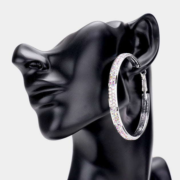 FASHNZFAB Hoop Earrings Silver 2