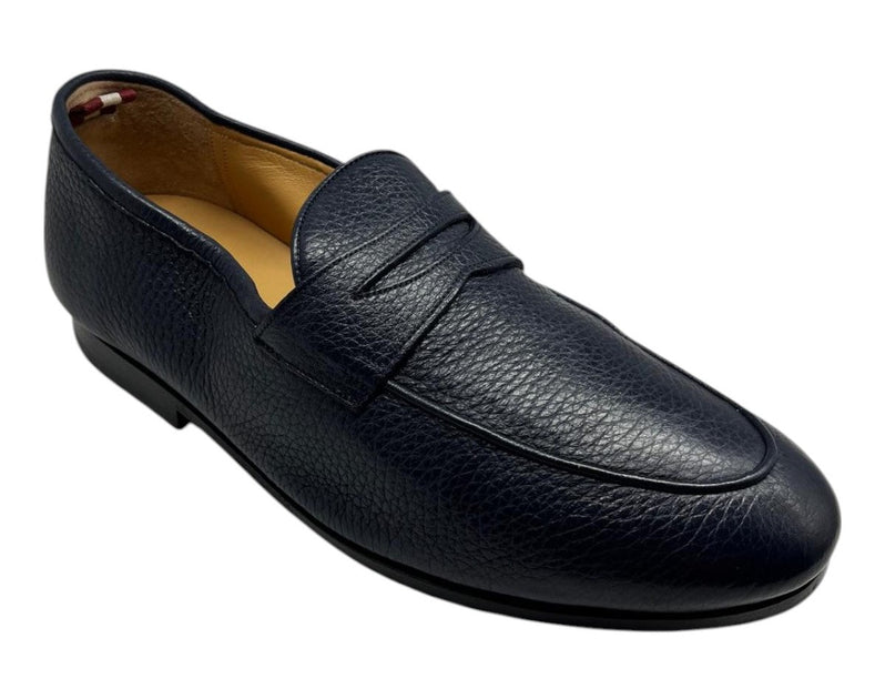Bally Plumy 6300443 Men's Leather Loafers Blue US 8 2