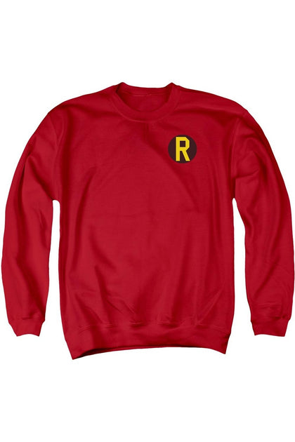 Gildan DC Comics Robin Logo Crewneck Sweatshirt Red Large 2