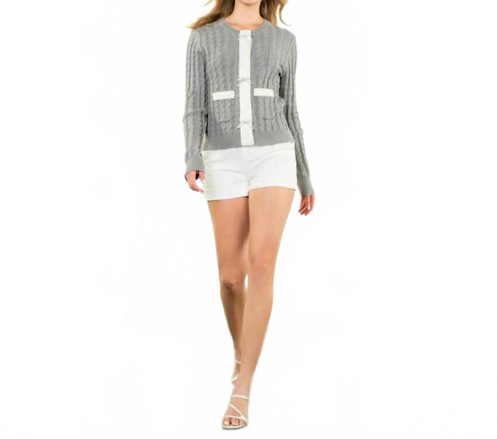 Cardigan Tricot Arc THML Gris Medium 2