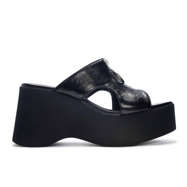 Chinese Laundry Taysha Platform Slide Sandals Black US 10 2