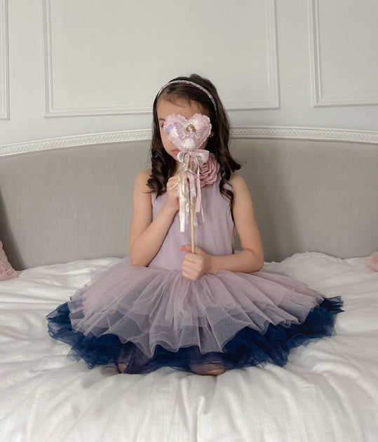 Mimi Tutu Mia Tutu Dress Purple/Beige US 2T 2