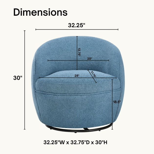 Streamdale 360 Swivel Barrel Chair Blue 4