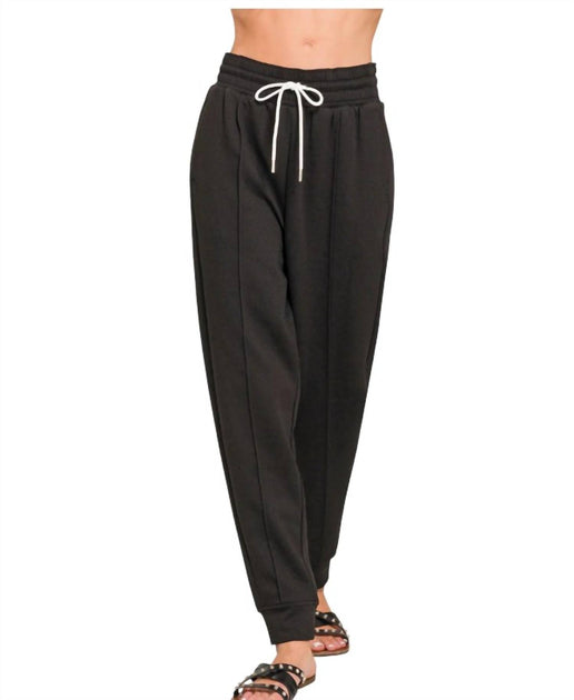 ZENANA Scuba Sweatpants Black 3X 3