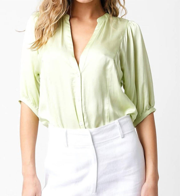 OLIVACEOUS Bright Ideas Top Green Small 2