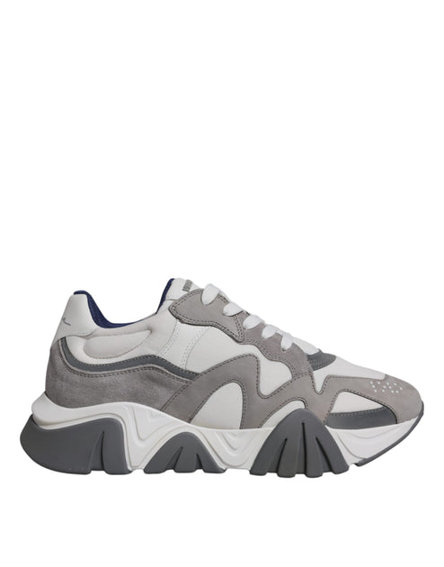Versace Leather Neoprene Chunky Low Top Squalo Sneakers  display picture 3
