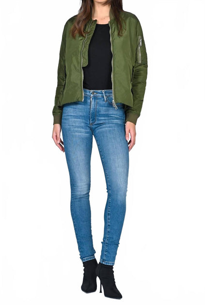 Black Orchid Bomber Jacket Green Small 2