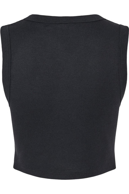BELLA + CANVAS Damen Micro Rib Muscle Crop Tank - Schwarz, XLarge 3