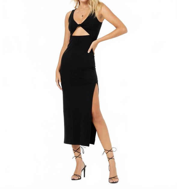L Space Nico Midi Dress Black Large 2