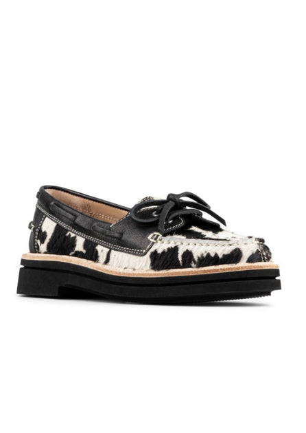 Donald Pliner Lillith Boat Shoe Bone/Black 7.5 3