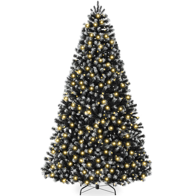 Best Choice Products Artificial Pre-Lit Spruce Christmas Tree Black 2