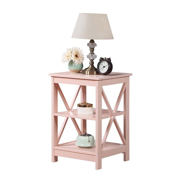 Convenience Concepts Oxford End Table Blush Pink 3