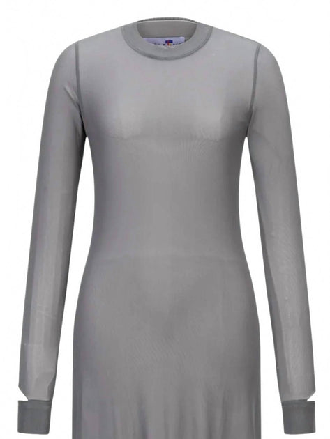 Robe Maxi en Maille Superposée Gris XSmall T.W.I.N. That's What I Need 4