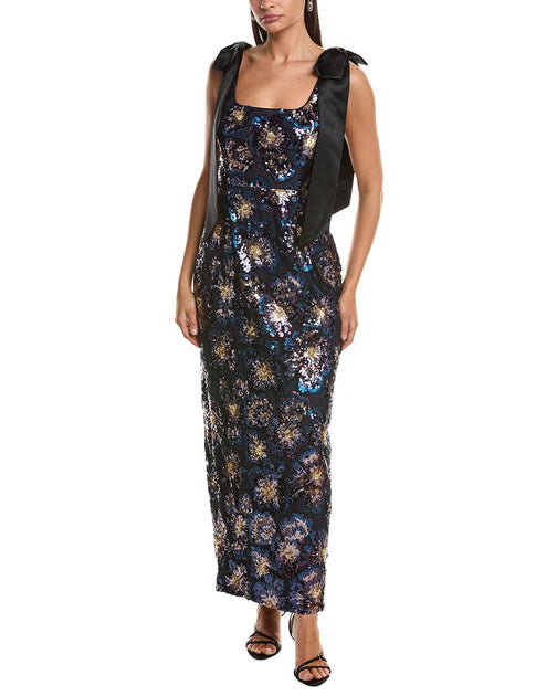 Milly Kyle Column Gown Blue US 6 2
