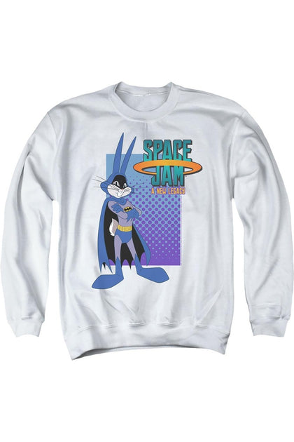 Gildan Space Jam 2 Bugs Batman Rundhals-Sweatshirt Weiß XXX-Large 2