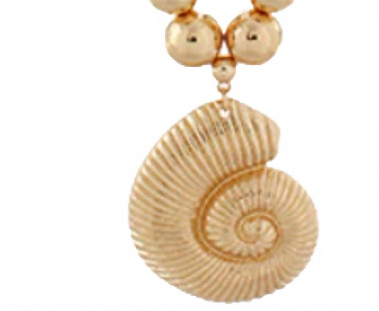 Golden Stella Sea Shell Necklace Gold One Size 3