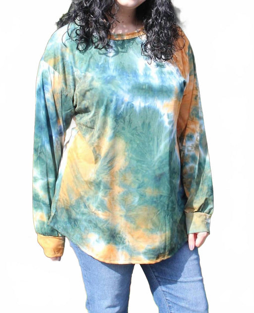 Blumin Tie Dye Long Sleeve Top Multi 3X 2