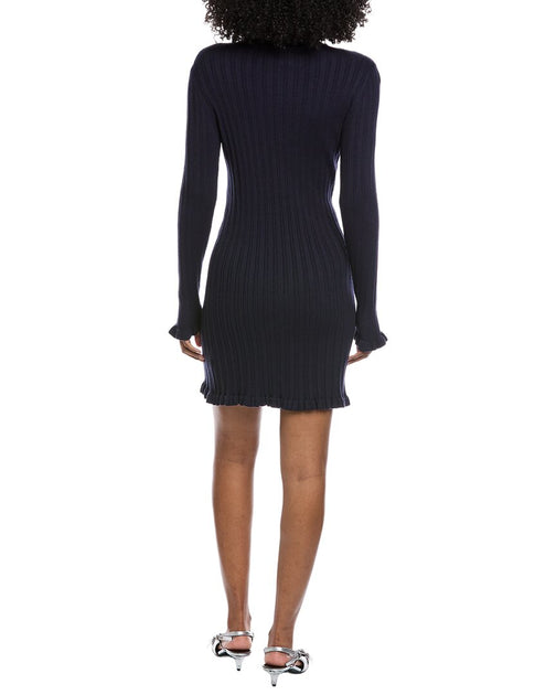 CeCe Ribbed Sweaterdress Blue XLarge 3