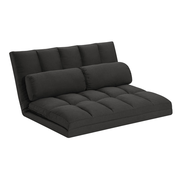 Hivvago Convertible Sleeper Futon Loveseat Gray 3