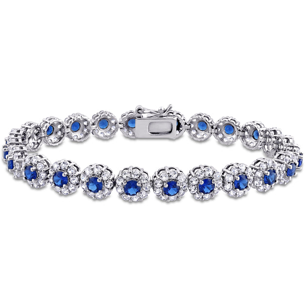 Mimi & Max Halo Tennis Bracelet Blue 2