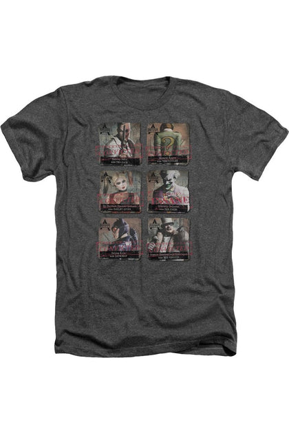 Gildan Batman Arkham City Arkham Lineup T-Shirt Gris Small 2