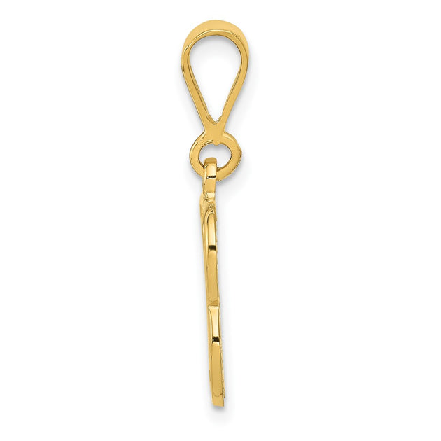 Diamond2Deal Initial B Charm Yellow Gold 3