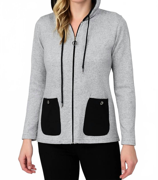 Michael Tyler 25F 5917 Hooded Zipper Jacket Grey XSmall 2