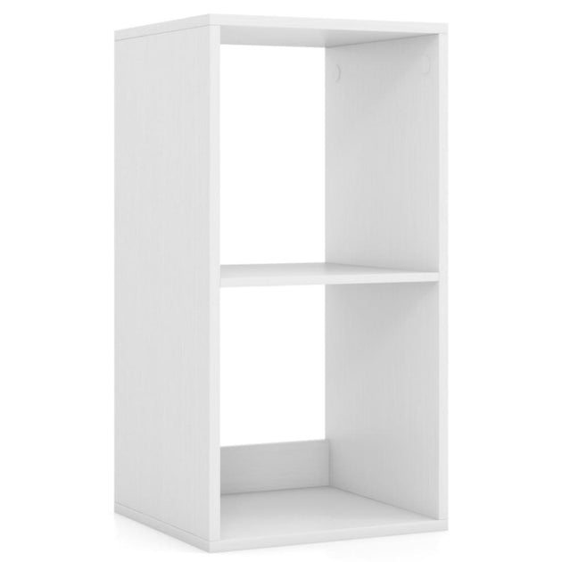 Hivvago 2-Würfel Bücherregal Weiß 2