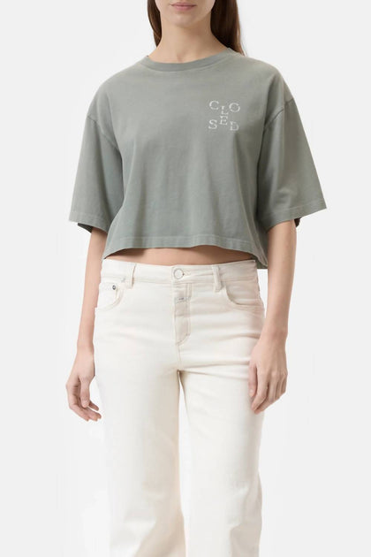 CLOSED T-Shirt Cropped Vert Medium 3