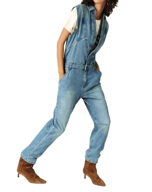 ba & sh Figo Sleeveless Jumpsuit Blue EU 38 3