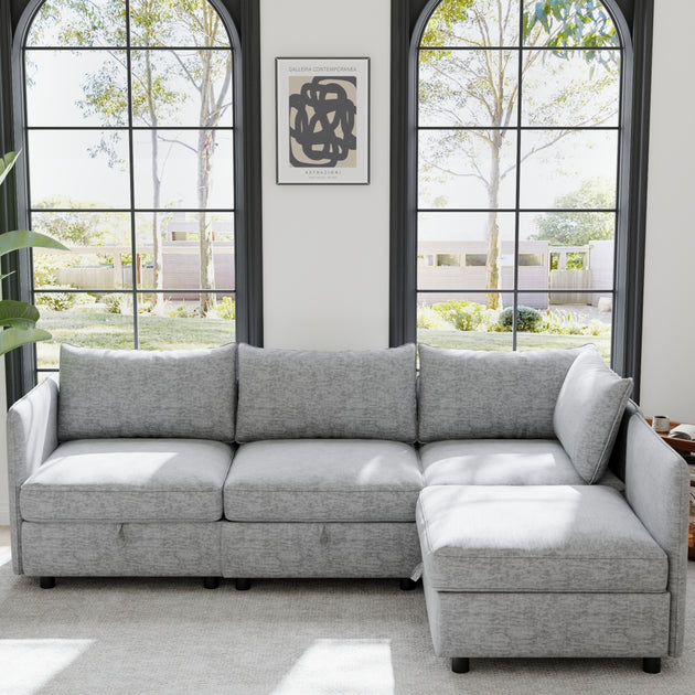 Streamdale Modular Sectional Sofa Gray 3
