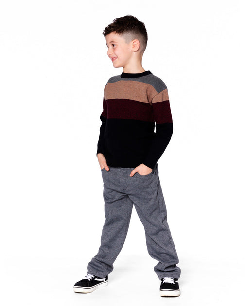 Deux par Deux Stretch Jacquard Pants Grey US 2T 3
