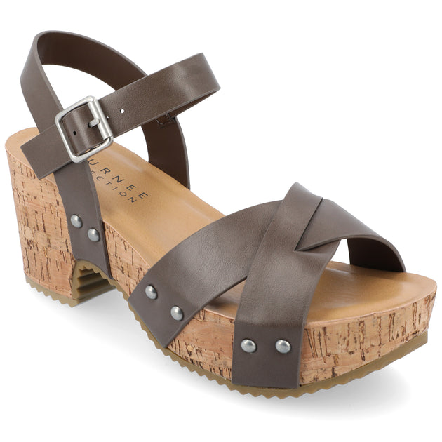 Journee Collection Valentina Sandals Black US 9.5 2