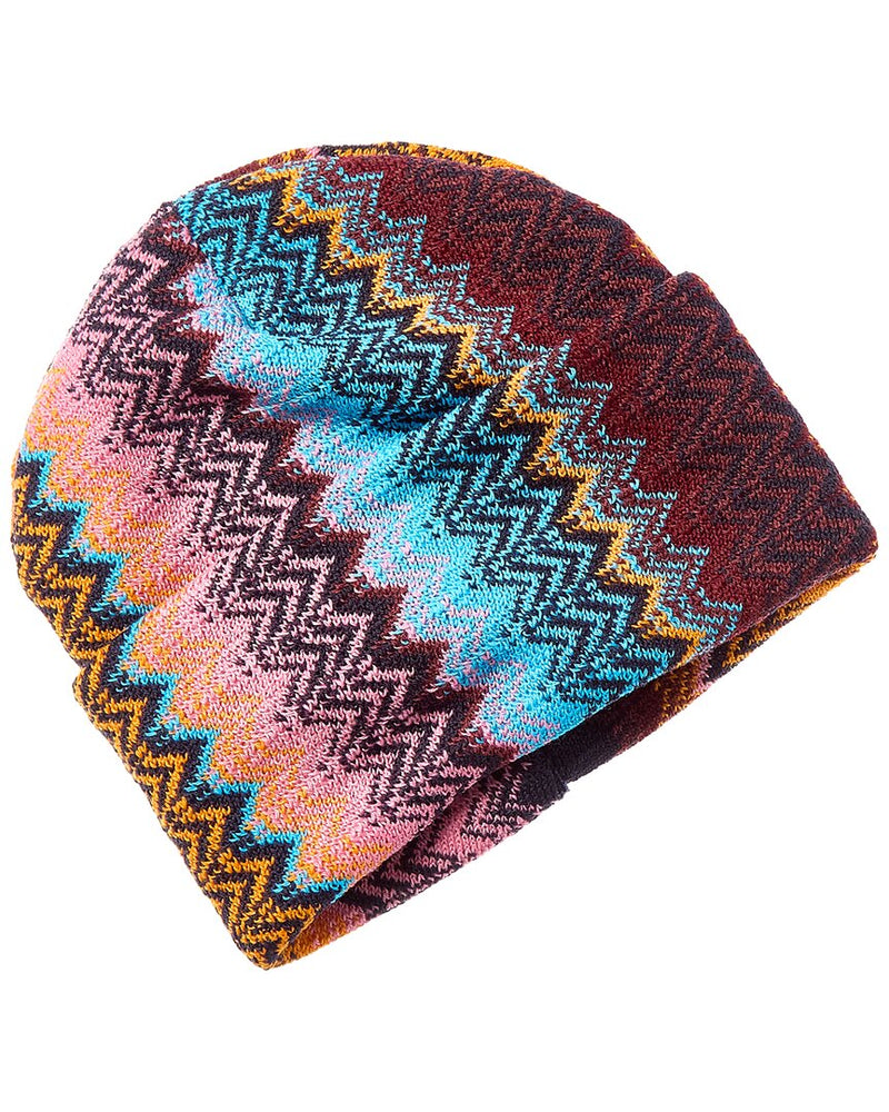 イタリア製 90s MISSONI ニット キャップ ビーニー ウール モヘア Missoni Wool-blend Beanie | ShopSimon
