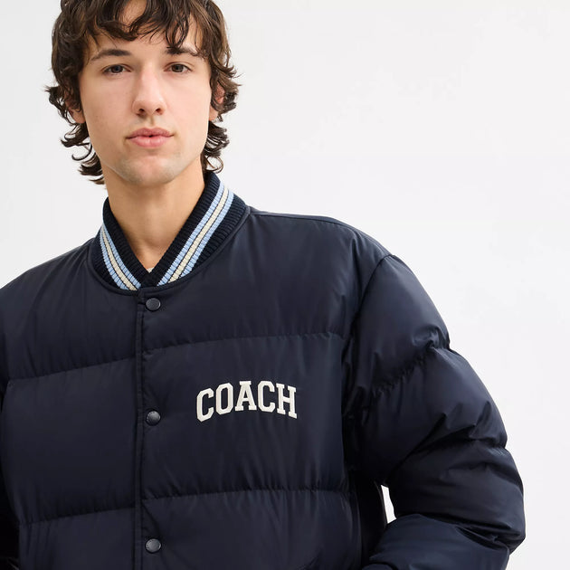 Coach Varsity Down Jacket Blue XXL 4
