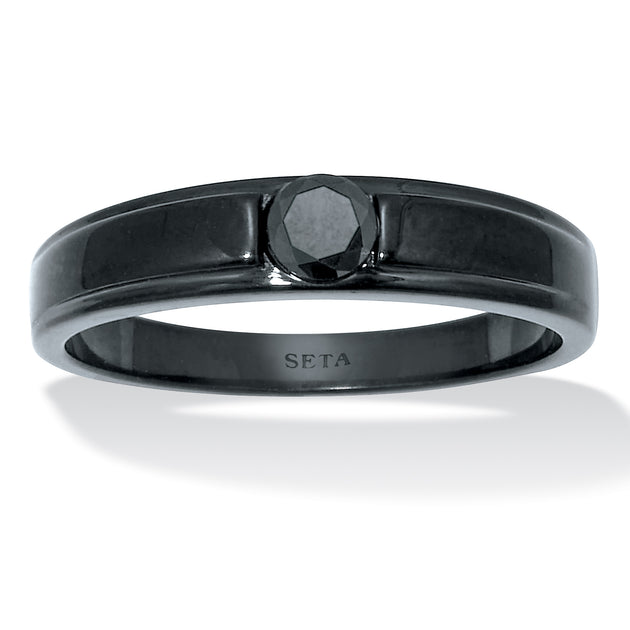 Palm .25 TCW Men's Solitaire Ring Black US 14 2