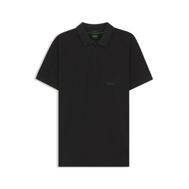 Boss Zip-neck Polo Shirt Black XL 2
