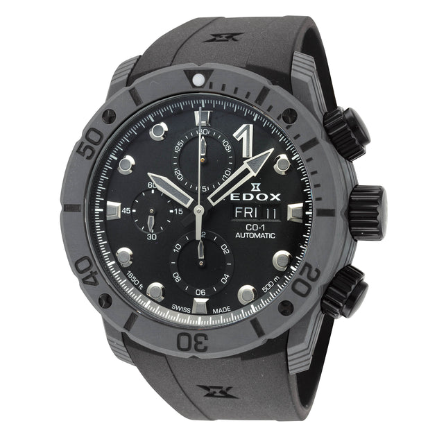 Edox CO-1 45mm Automatic Watch Black 2