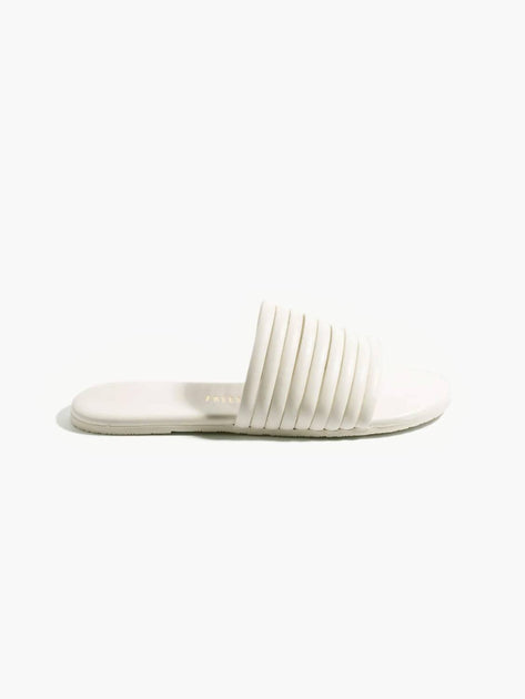 TKEES Caro Slide Sandal White US 6 2