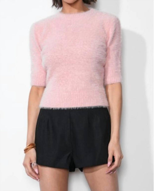 GREYLIN Odette Knit Sweater Top Pink Small 4